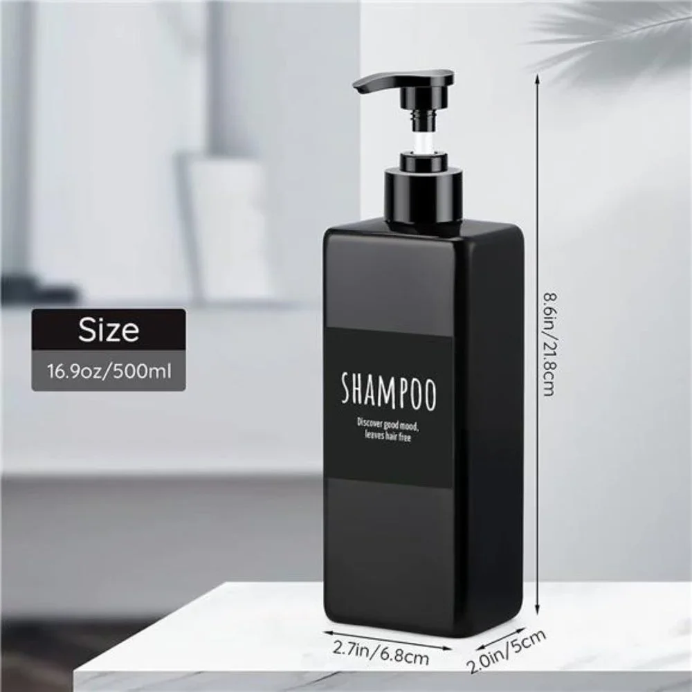 Shampoo and Conditioner Dispenser Refillable, Elegant Soap & Shower Bottles